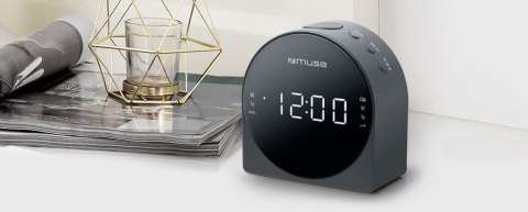 Muse | M-185CR | Dual Alarm Clock radio PLL | AUX in | Black Muse | M-185CR | Dual Alarm Clock radio PLL | AUX in | Black