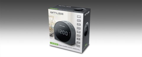 Muse | M-185CR | Dual Alarm Clock radio PLL | AUX in | Black Muse | M-185CR | Dual Alarm Clock radio PLL | AUX in | Black