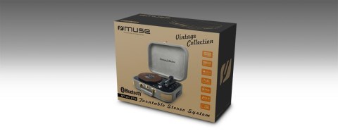 Muse | Szary | System stereo z gramofonem | MT-201 BTG | Port USB | Wejście AUX Muse | Szary | System stereo z gramofonem | MT-201 BTG | Port USB | Wejście AUX