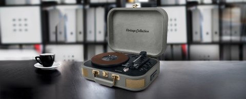 Muse | Szary | System stereo z gramofonem | MT-201 BTG | Port USB | Wejście AUX Muse | Szary | System stereo z gramofonem | MT-201 BTG | Port USB | Wejście AUX