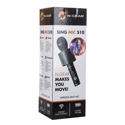 N-Gear | Sing Mic S20 Bluetooth Karaoke Disco Microphone | Yes | Black | Yes | kg N-Gear | Sing Mic S20 Bluetooth Karaoke Disco Microphone | Yes | Black | Yes | kg