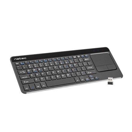 Natec | Keyboard | NKL-0968 Turbo Slim | Keyboard with Trackpad | Wireless | US | m | Black | USB Type-A | 400 g Natec | Keyboard | NKL-0968 Turbo Slim | Keyboard with Trackpad | Wireless | US | m | Black | USB Type-A | 400 g