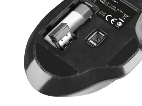 Natec Mouse, BlackBird 2, Silent, Wireless, 1600 DPI, Optical, Black Natec | Mouse | Optical | Wireless | Black/Gray | BlackBird Natec Mouse, BlackBird 2, Silent, Wireless, 1600 DPI, Optical, Black Natec | Mouse | Optical | Wireless | Black/Gray | BlackBird