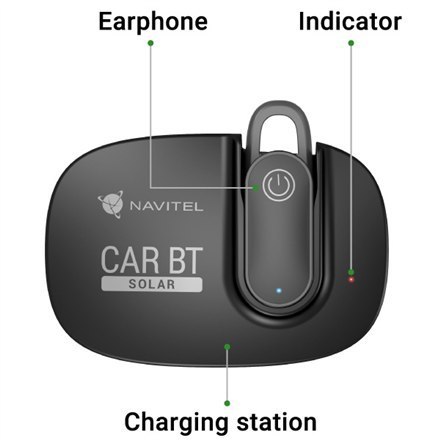 Navitel | Multifunctional Bluetooth Headset | Solar Car BT | Hands free device | Bluetooth | g | Black | Recharge indicator Navitel | Multifunctional Bluetooth Headset | Solar Car BT | Hands free device | Bluetooth | g | Black | Recharge indicator