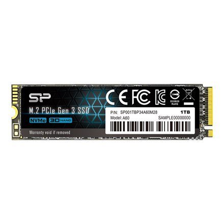 Nowy dysk SSD Silicon Power P34A60 1000 GB M.2 2280 PCIe Gen3x4 - 2200 MB/s odczyt, 1600 MB/s zapis Nowy dysk SSD Silicon Power P34A60 1000 GB M.2 2280 PCIe Gen3x4 - 2200 MB/s odczyt, 1600 MB/s zapis