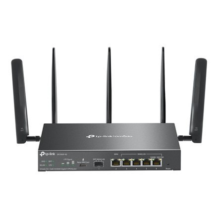 Omada 4G+ Cat6 AX3000 Gigabit VPN Router | ER706W-4G | 802.1q | 10/100/1000 Mbit/s | Mesh Support Yes | MU-MiMO Yes | Antenna ty Omada 4G+ Cat6 AX3000 Gigabit VPN Router | ER706W-4G | 802.1q | 10/100/1000 Mbit/s | Mesh Support Yes | MU-MiMO Yes | Antenna ty