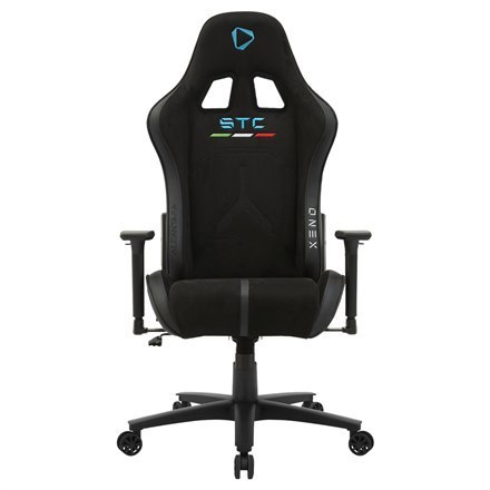 Onex PVC; Nylonowe kółka; Metal | Fotele gamingowe | ONEX STC Alcantara | Czarny Onex PVC; Nylonowe kółka; Metal | Fotele gamingowe | ONEX STC Alcantara | Czarny