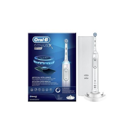 Oral-B Genius X 20100S - Elektryczna Szczoteczka do Zębów - Ładująca - Dla Dorosłych - Zestaw z 1 Szczoteczką - 6 Trybów Czyszcz Oral-B Genius X 20100S - Elektryczna Szczoteczka do Zębów - Ładująca - Dla Dorosłych - Zestaw z 1 Szczoteczką - 6 Trybów Czyszcz