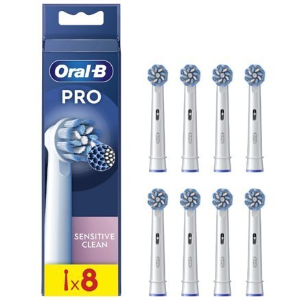 Oral-B | Wymienne główki szczoteczki do zębów | EB60X-8 Sensitive Clean Pro | Główki | Dla dorosłych | Liczba główek szczoteczki Oral-B | Wymienne główki szczoteczki do zębów | EB60X-8 Sensitive Clean Pro | Główki | Dla dorosłych | Liczba główek szczoteczki