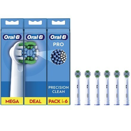 Oral-B | Zestaw szczoteczek Precision Clean | EB20RX-6 | Główki | Dla dorosłych | Liczba główek szczoteczki w zestawie 6 | Biały Oral-B | Zestaw szczoteczek Precision Clean | EB20RX-6 | Główki | Dla dorosłych | Liczba główek szczoteczki w zestawie 6 | Biały