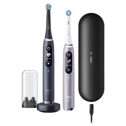 Oral-B | iO 9 Seria Duo | Elektryczna szczoteczka do zębów | Ładowana | Dla dorosłych | Kolor czarny onyks/róż | Liczba głowic w Oral-B | iO 9 Seria Duo | Elektryczna szczoteczka do zębów | Ładowana | Dla dorosłych | Kolor czarny onyks/róż | Liczba głowic w