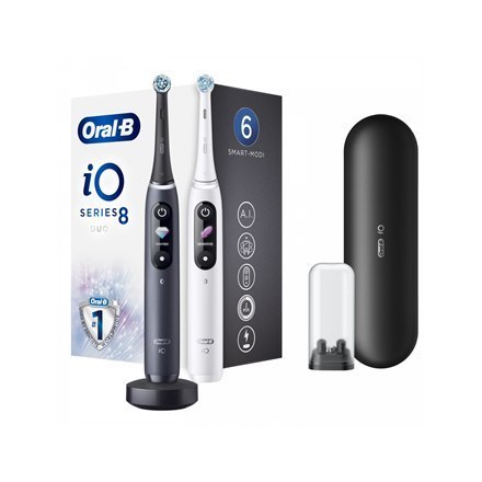 Oral-B | iO8 Series Duo | Electric Toothbrush | Rechargeable | For adults | ml | Number of heads | Black Onyx/White | Number of Oral-B | iO8 Series Duo | Electric Toothbrush | Rechargeable | For adults | ml | Number of heads | Black Onyx/White | Number of