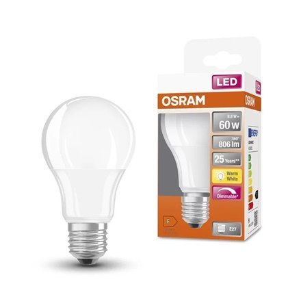 Osram Parathom Classic LED 60 regulowalna żarówka E27 o mocy 8.8W/827 Osram | Parathom Classic LED | E27 | 8.8 W | Ciepła biel Osram Parathom Classic LED 60 regulowalna żarówka E27 o mocy 8.8W/827 Osram | Parathom Classic LED | E27 | 8.8 W | Ciepła biel