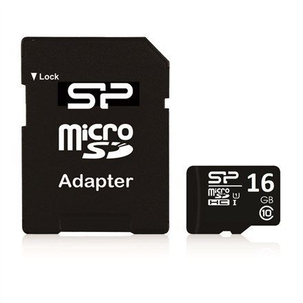 Pamięć Flash Silicon Power | 16 GB | MicroSDHC | Klasa 10 | Z adapterem SD | Gwarancja 60 dni Pamięć Flash Silicon Power | 16 GB | MicroSDHC | Klasa 10 | Z adapterem SD | Gwarancja 60 dni