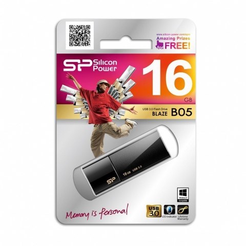 Pamięć USB Silicon Power Blaze B05 16 GB USB 3.0 Czarny | Gwarancja 24 miesiące Pamięć USB Silicon Power Blaze B05 16 GB USB 3.0 Czarny | Gwarancja 24 miesiące