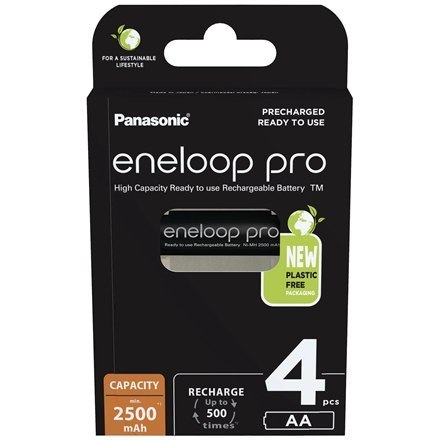 Panasonic | AA | 2500 mAh | 4 pc(s) | ENELOOP Pro BK-3HCDE/4BE Panasonic | AA | 2500 mAh | 4 pc(s) | ENELOOP Pro BK-3HCDE/4BE