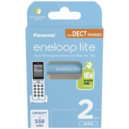 Panasonic | AAA | 550 mAh | 2 sztuki | ENELOOP Lite BK-4LCCE/2DE Panasonic | AAA | 550 mAh | 2 sztuki | ENELOOP Lite BK-4LCCE/2DE