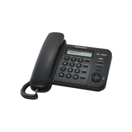 Panasonic | Corded | KX-TS560FXB | Built-in display | Caller ID | Black | 190 X 196 X 95 mm | Phonebook capacity 50 entries | 58 Panasonic | Corded | KX-TS560FXB | Built-in display | Caller ID | Black | 190 X 196 X 95 mm | Phonebook capacity 50 entries | 58
