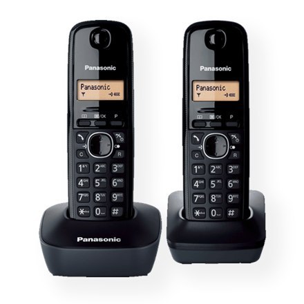 Panasonic | Cordless | KX-TG1612FXH | Built-in display | Caller ID | Black | Conference call | Phonebook capacity 50 entries | W Panasonic | Cordless | KX-TG1612FXH | Built-in display | Caller ID | Black | Conference call | Phonebook capacity 50 entries | W
