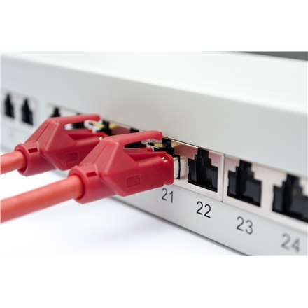 Panel krosowy Digitus | CAT 6A, ekranowany, 1U, 24-portowy | RJ45, 8P8C | szary Panel krosowy Digitus | CAT 6A, ekranowany, 1U, 24-portowy | RJ45, 8P8C | szary