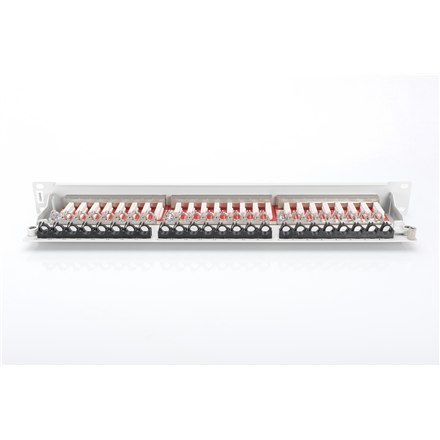 Panel krosowy Digitus | CAT 6A, ekranowany, 1U, 24-portowy | RJ45, 8P8C | szary Panel krosowy Digitus | CAT 6A, ekranowany, 1U, 24-portowy | RJ45, 8P8C | szary