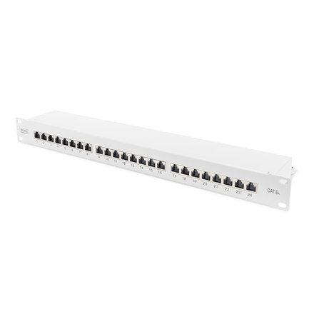Panel krosowy Digitus | CAT 6A, ekranowany, 1U, 24-portowy | RJ45, 8P8C | szary Panel krosowy Digitus | CAT 6A, ekranowany, 1U, 24-portowy | RJ45, 8P8C | szary
