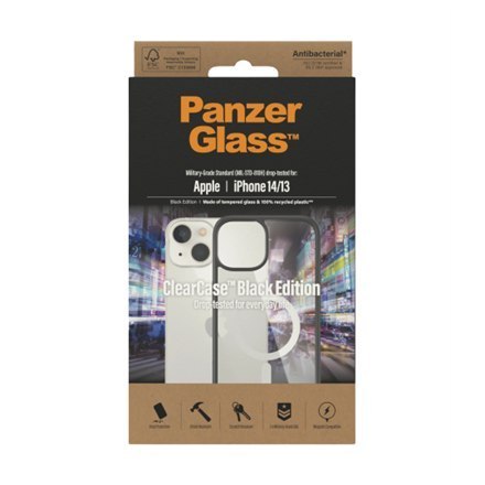 PanzerGlass | Back cover for mobile phone | Apple iPhone 14 | Black | Transparent PanzerGlass | Back cover for mobile phone | Apple iPhone 14 | Black | Transparent