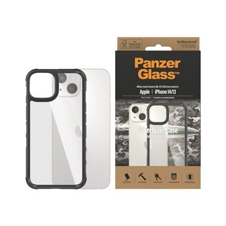 PanzerGlass | Back cover for mobile phone - MagSafe compatibility | Apple iPhone 14 | Black | Transparent PanzerGlass | Back cover for mobile phone - MagSafe compatibility | Apple iPhone 14 | Black | Transparent