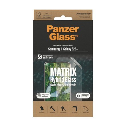 PanzerGlass | Matrix Screen Protector, Ultra-Wide Fit W. Alignerkit | Screen Protector | Samsung | Galaxy S23+ | Transparent PanzerGlass | Matrix Screen Protector, Ultra-Wide Fit W. Alignerkit | Screen Protector | Samsung | Galaxy S23+ | Transparent