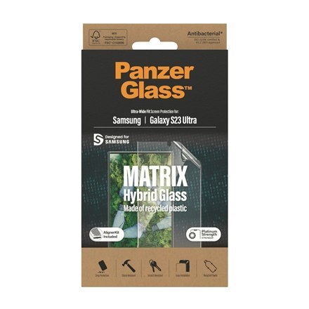 PanzerGlass | Matrix Screen Protector, Ultra-Wide Fit W. Alignerkit | Screen Protector | Samsung | Galaxy S23 Ultra | Transparen PanzerGlass | Matrix Screen Protector, Ultra-Wide Fit W. Alignerkit | Screen Protector | Samsung | Galaxy S23 Ultra | Transparen