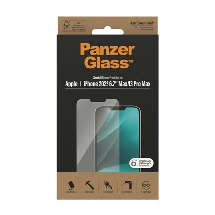 PanzerGlass | Ochraniacz ekranu | Apple | iPhone 14 Plus/13 Pro Max | Szkło | Przezroczyste | Klasyczne dopasowanie PanzerGlass | Ochraniacz ekranu | Apple | iPhone 14 Plus/13 Pro Max | Szkło | Przezroczyste | Klasyczne dopasowanie