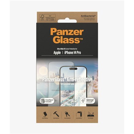 PanzerGlass | Ochraniacz ekranu - szkło | Apple iPhone 14 Pro | Szkło | Czarny | Przezroczysty PanzerGlass | Ochraniacz ekranu - szkło | Apple iPhone 14 Pro | Szkło | Czarny | Przezroczysty