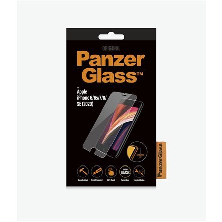 PanzerGlass | Ochraniacz ekranu - szkło | Apple iPhone 6, 6s, 7, 8, SE (2. generacji) | Powłoka oleofobowa | Przezroczysty PanzerGlass | Ochraniacz ekranu - szkło | Apple iPhone 6, 6s, 7, 8, SE (2. generacji) | Powłoka oleofobowa | Przezroczysty