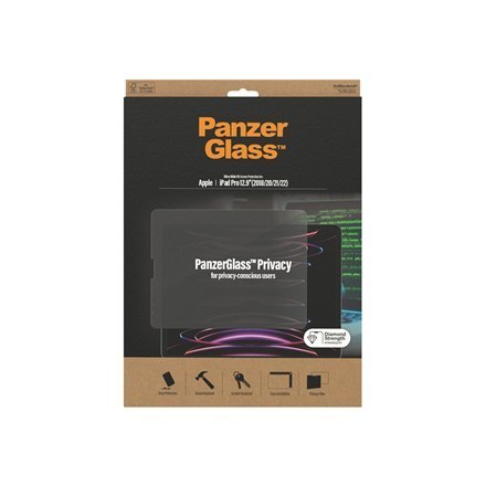 PanzerGlass | Privacy | Screen protector | Apple iPad Pro 12.9" (2018,2020,2021,2022) | Transparent