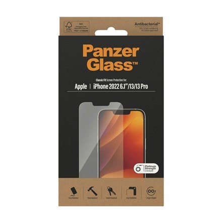 PanzerGlass | Screen protector - glass | Apple iPhone 13, 13 Pro, 14 | Polyethylene terephthalate (PET) | Transparent PanzerGlass | Screen protector - glass | Apple iPhone 13, 13 Pro, 14 | Polyethylene terephthalate (PET) | Transparent