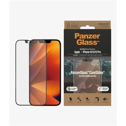 PanzerGlass | Screen protector - glass | Apple iPhone 13, 13 Pro, 14 | Tempered glass | Black | Transparent PanzerGlass | Screen protector - glass | Apple iPhone 13, 13 Pro, 14 | Tempered glass | Black | Transparent