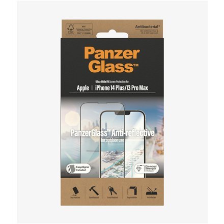 PanzerGlass | Screen protector - glass | Apple iPhone 13 Pro Max, 14 Plus | Glass | Black | Transparent PanzerGlass | Screen protector - glass | Apple iPhone 13 Pro Max, 14 Plus | Glass | Black | Transparent