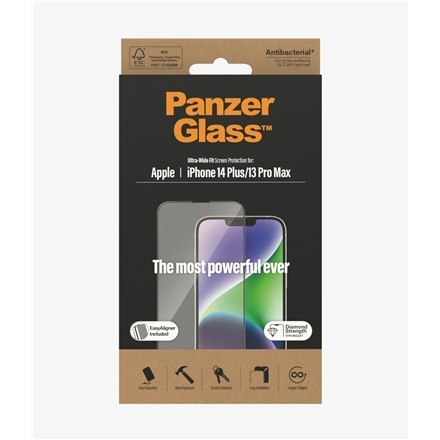 PanzerGlass | Screen protector - glass | Apple iPhone 13 Pro Max, 14 Plus | Glass | Black | Transparent PanzerGlass | Screen protector - glass | Apple iPhone 13 Pro Max, 14 Plus | Glass | Black | Transparent