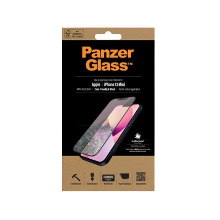 PanzerGlass | Screen protector - glass | Apple iPhone 13 mini | Glass | Black | Transparent PanzerGlass | Screen protector - glass | Apple iPhone 13 mini | Glass | Black | Transparent