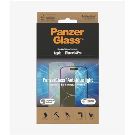 PanzerGlass | Screen protector - glass | Apple iPhone 14 Pro | Glass | Black | Transparent PanzerGlass | Screen protector - glass | Apple iPhone 14 Pro | Glass | Black | Transparent