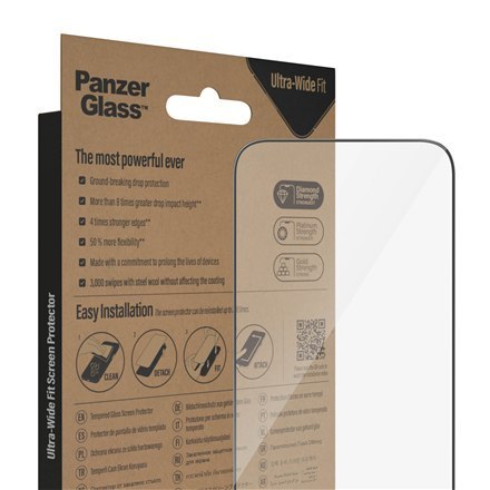 PanzerGlass | Screen protector - glass | Apple iPhone 14 Pro Max | Polyethylene terephthalate (PET) | Black | Transparent PanzerGlass | Screen protector - glass | Apple iPhone 14 Pro Max | Polyethylene terephthalate (PET) | Black | Transparent