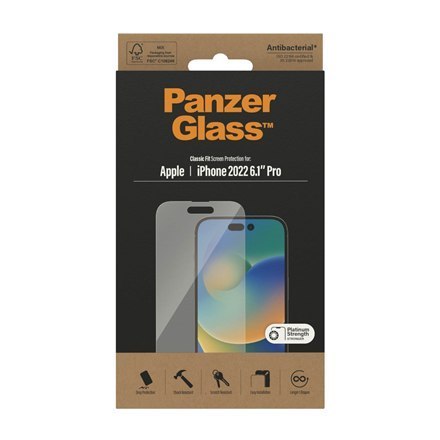 PanzerGlass | Screen protector - glass | Apple iPhone 14 Pro | Polyethylene terephthalate (PET) | Transparent PanzerGlass | Screen protector - glass | Apple iPhone 14 Pro | Polyethylene terephthalate (PET) | Transparent