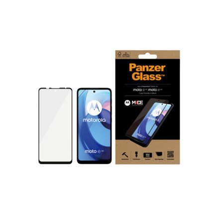 PanzerGlass | Screen protector - glass | Motorola Moto E30, E40 | Tempered glass | Black | Transparent PanzerGlass | Screen protector - glass | Motorola Moto E30, E40 | Tempered glass | Black | Transparent