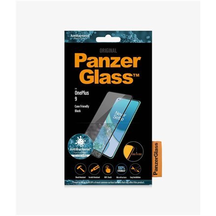 PanzerGlass | Screen protector - glass | OnePlus 9 | Tempered glass | Black | Transparent PanzerGlass | Screen protector - glass | OnePlus 9 | Tempered glass | Black | Transparent