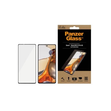 PanzerGlass | Screen protector - glass | Xiaomi 11T Pro | Tempered glass | Black | Transparent PanzerGlass | Screen protector - glass | Xiaomi 11T Pro | Tempered glass | Black | Transparent