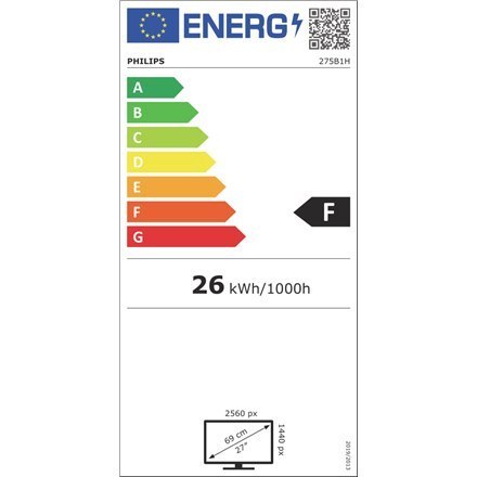 Philips | 275B1H/00 | 27 " | QHD | IPS | 16:9 | Black | 4 ms | 300 cd/m² | Audio out | HDMI ports quantity 1 | 75 Hz Philips | 275B1H/00 | 27 " | QHD | IPS | 16:9 | Black | 4 ms | 300 cd/m² | Audio out | HDMI ports quantity 1 | 75 Hz
