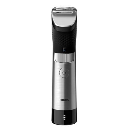 Philips | Beard Trimmer | BT9810/15 | Cordless and corded | Number of length steps 30 | Step precise 0.4 mm | Black/Silver Philips | Beard Trimmer | BT9810/15 | Cordless and corded | Number of length steps 30 | Step precise 0.4 mm | Black/Silver