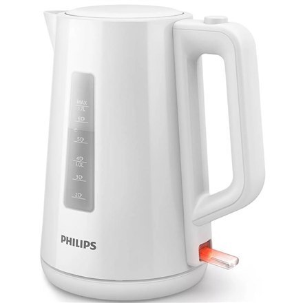 Philips | Czajnik z serii 3000 | HD9318/00 | Elektryczny | 2200 W | 1,7 L | Plastikowy | Podstawa obrotowa 360° | Biały Philips | Czajnik z serii 3000 | HD9318/00 | Elektryczny | 2200 W | 1,7 L | Plastikowy | Podstawa obrotowa 360° | Biały
