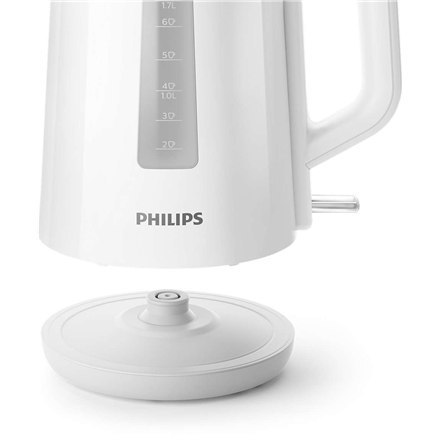 Philips | Czajnik z serii 3000 | HD9318/00 | Elektryczny | 2200 W | 1,7 L | Plastikowy | Podstawa obrotowa 360° | Biały Philips | Czajnik z serii 3000 | HD9318/00 | Elektryczny | 2200 W | 1,7 L | Plastikowy | Podstawa obrotowa 360° | Biały