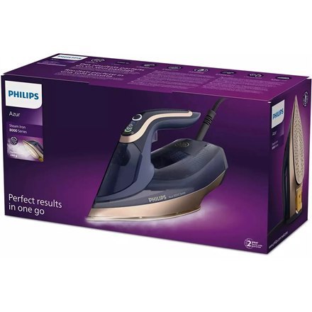 Philips | DST8020/20 Azur 8000 Series | Żelazko parowe | 3000 W | Pojemność zbiornika na wodę 300 ml | Ciągły strumień pary 55 g Philips | DST8020/20 Azur 8000 Series | Żelazko parowe | 3000 W | Pojemność zbiornika na wodę 300 ml | Ciągły strumień pary 55 g